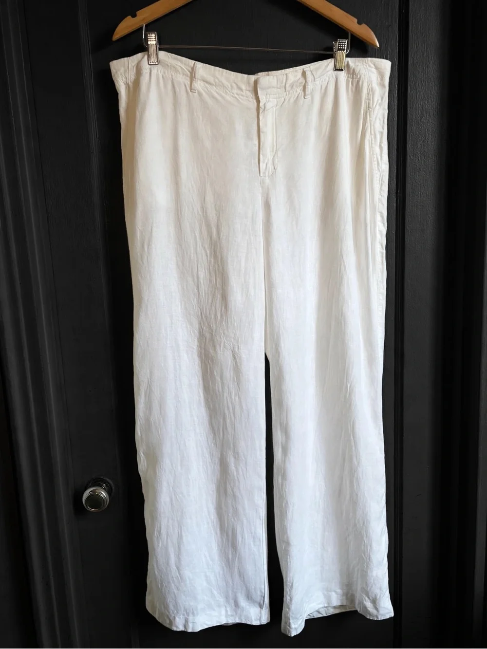 Banana Republic 100% Linen Women’s White Straight Leg Pants Size 14